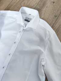 Чоловіча бавовняна біла сорочка, розмір 48-50