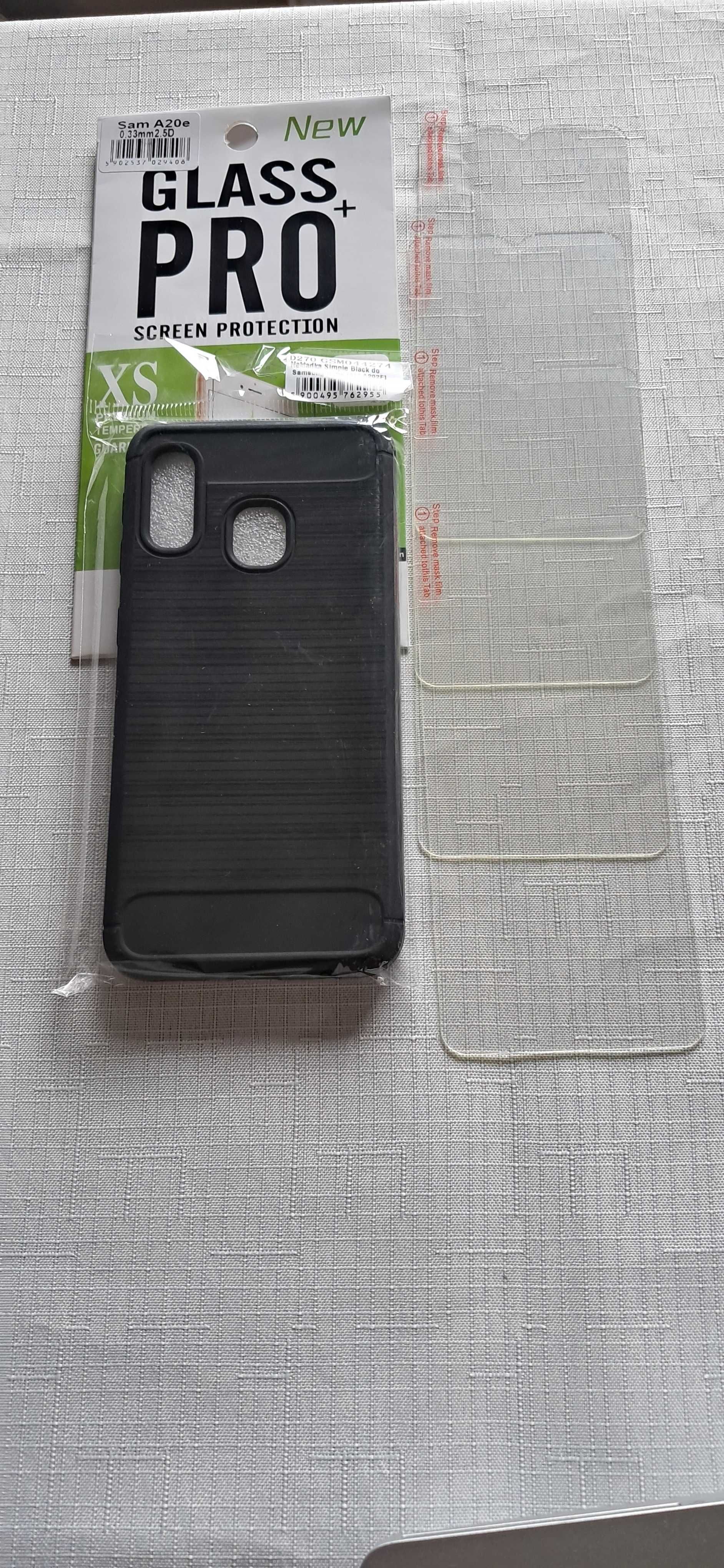 Samsung A20e  Etui + 4x szkło hartowane