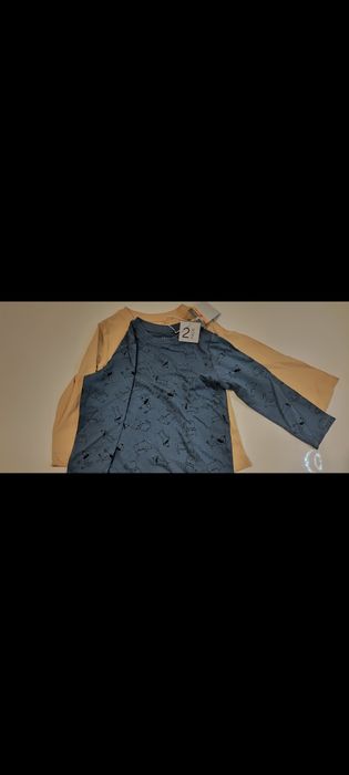 Nowy komplet dwóch koszulek niemowlęcych rozmiar 80