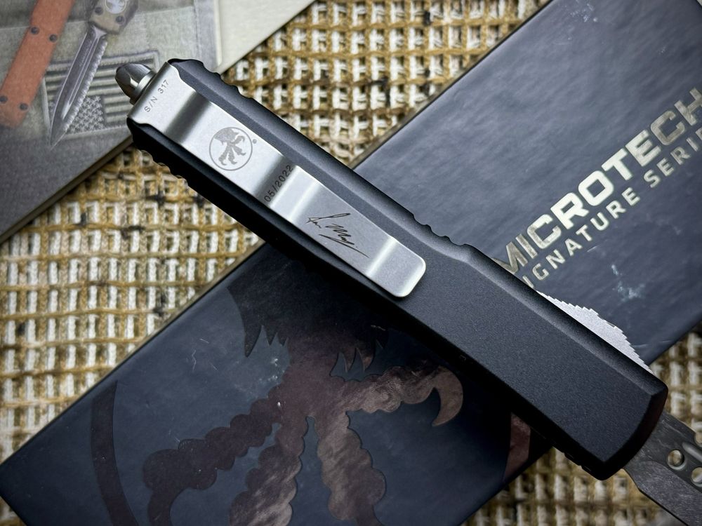 Нож Microtech Ultratech Hellhound Stonewash Signature Series