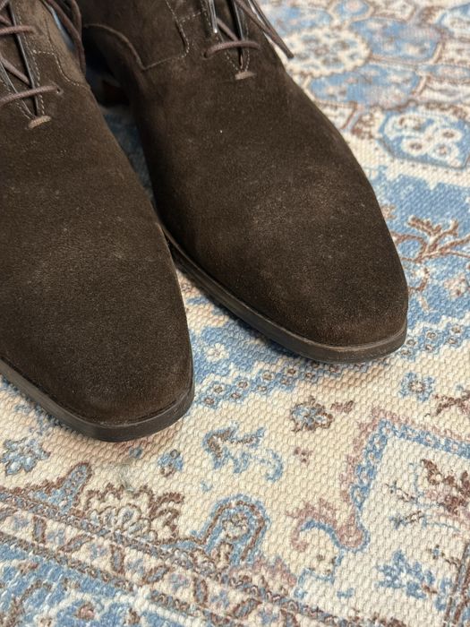 Преміальні замшеві туфлі Santoni Carter