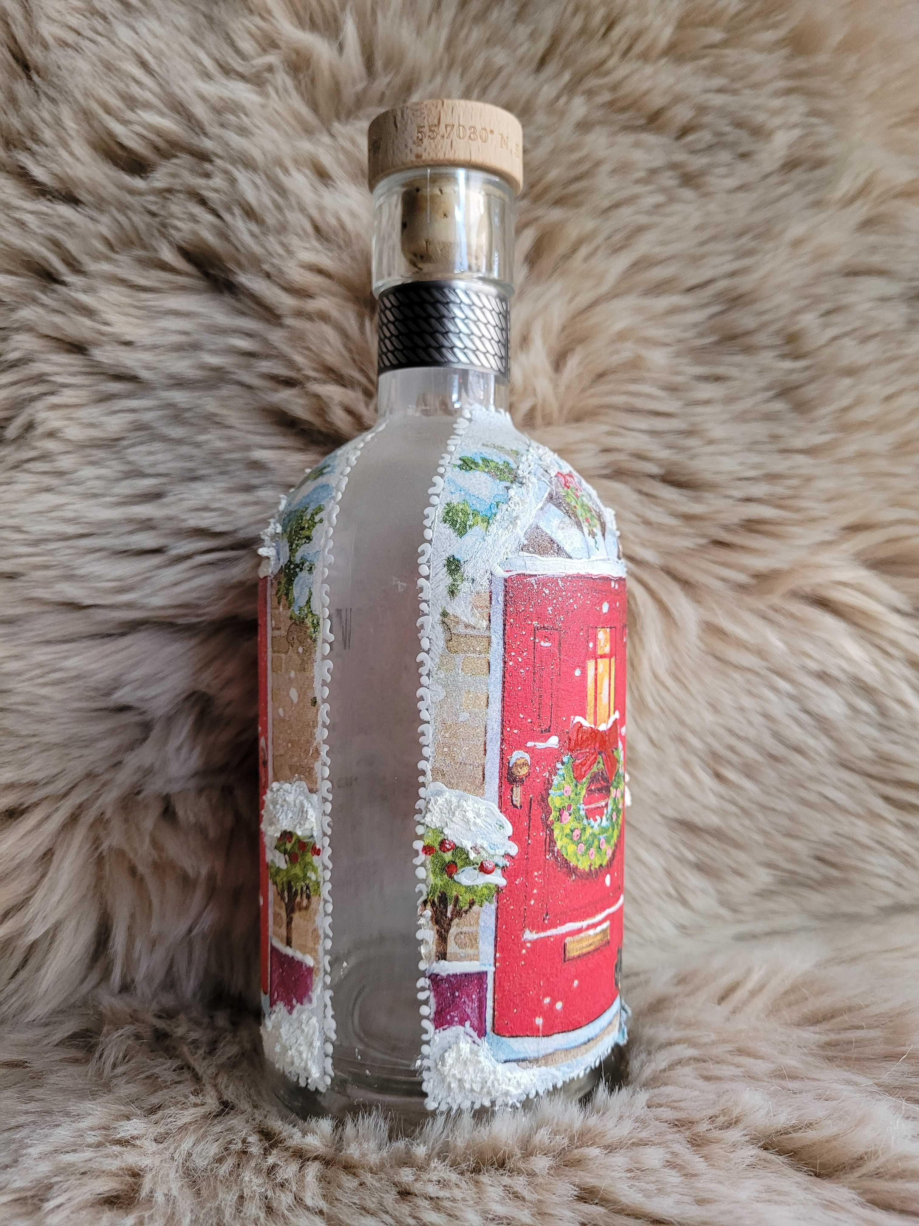 Butelka świąteczna - dekoracja półkowa