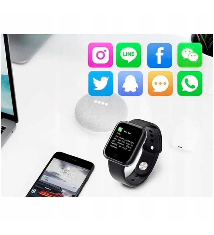 ZEGAREK BIAŁY smartwatch smartband wielofunkcyjny tętno puls ciśnienie