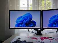Dwa monitory Dell P2214Hb 21" + uchwyt