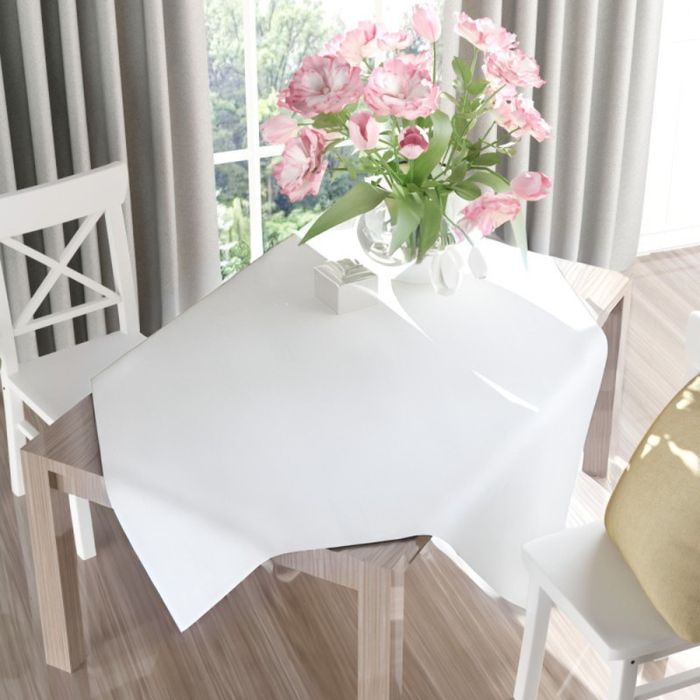 Obrus tkanina serweta Platier 90x90cm biel