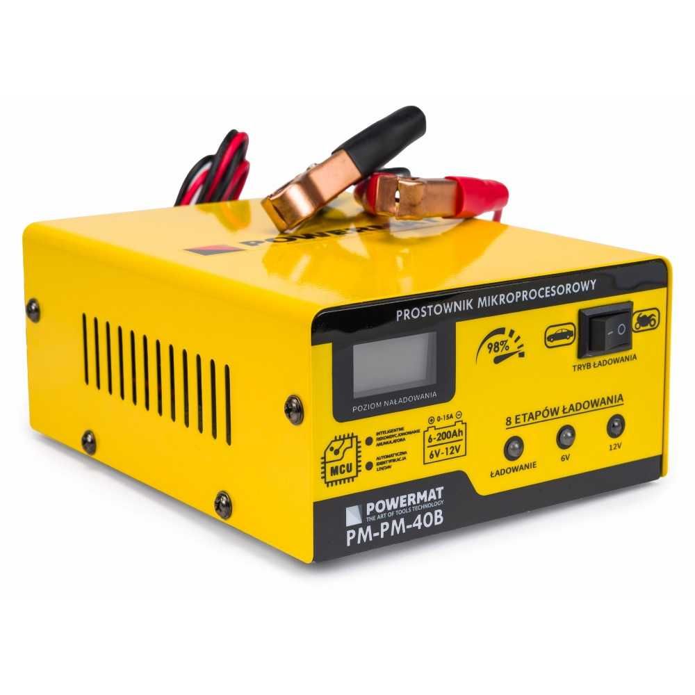 Prostownik mikroprocesorowy akumulatorowy 6/12V PM-PM-40B NOWY