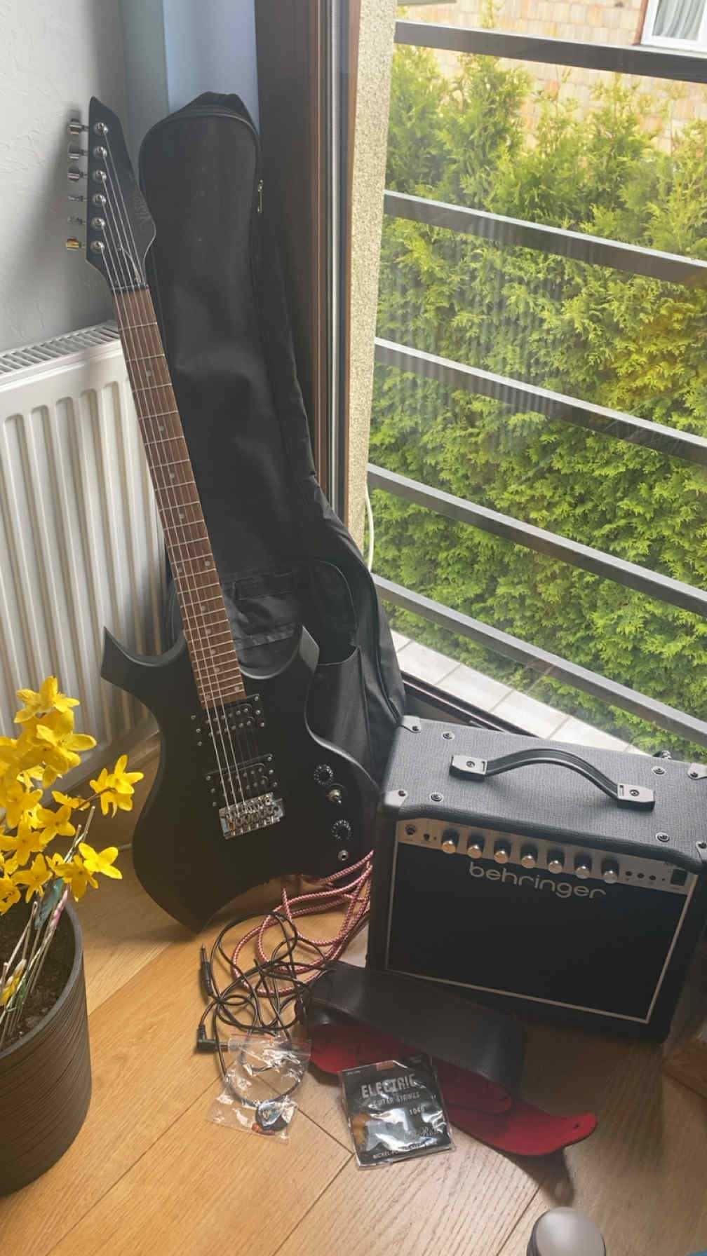 Gitara elektryczna warlock + wzmacniacz