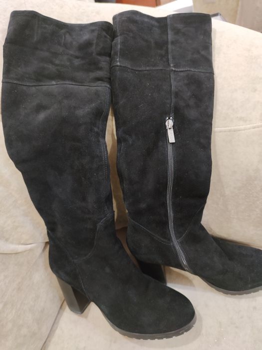 Шкіряні сапоги для осені та замшеві для зими