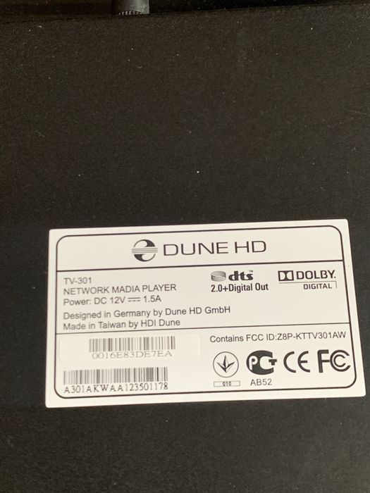 Медіа плеєр  HD DUNE TV-301