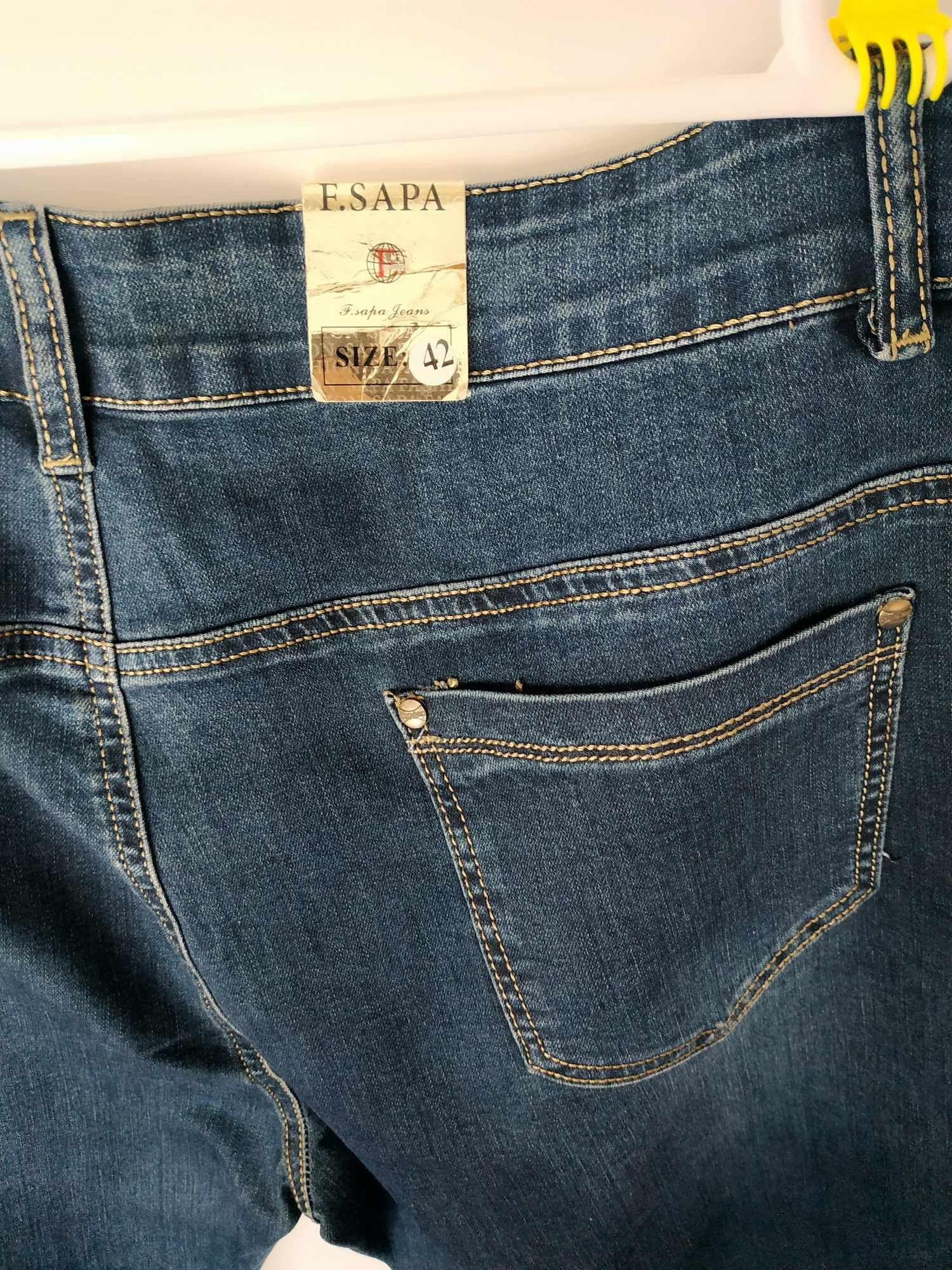 Spodnie nowe dżinsowe damskie 42 duży rozmiar