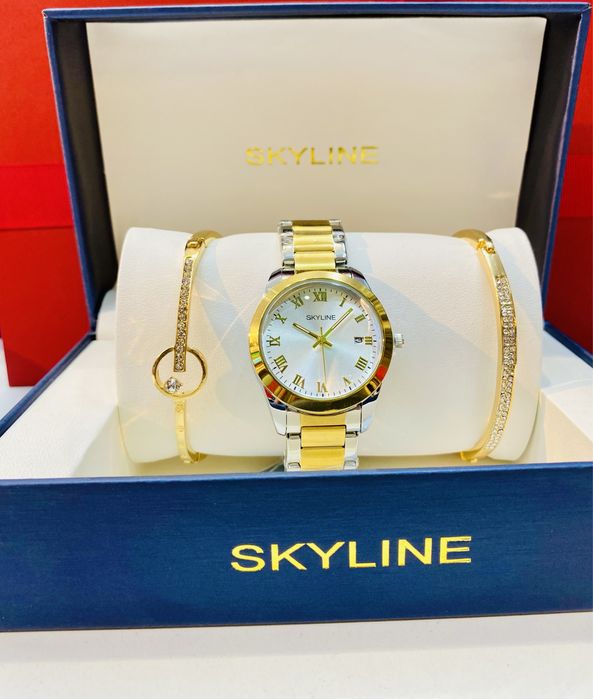 Reloj conjunto pulseiras para mulher