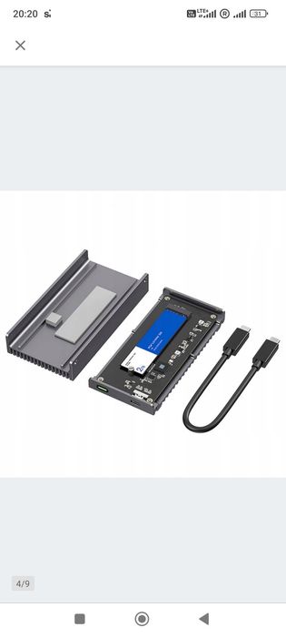 Kieszeń na dysk M.2 SSD NVMe Thunderbolt USB4 40Gb/s do 3500MB/s Abart