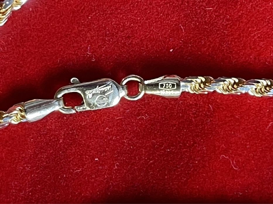 Naszyjnik, łańcuszek, zawieszka ZŁOTO pr.750
