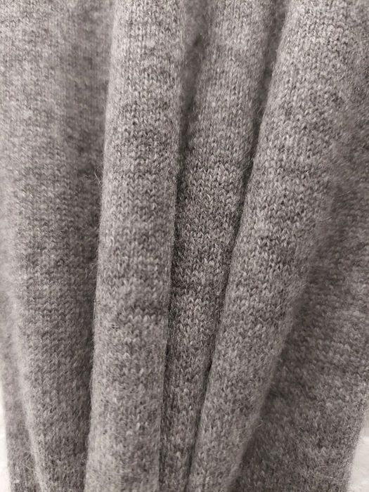 Spodnie 100% kaszmir szare szerokie nogawki wiązane vintage