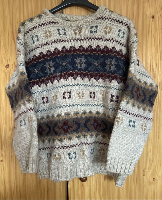 Camisola de malha vintage masculina.