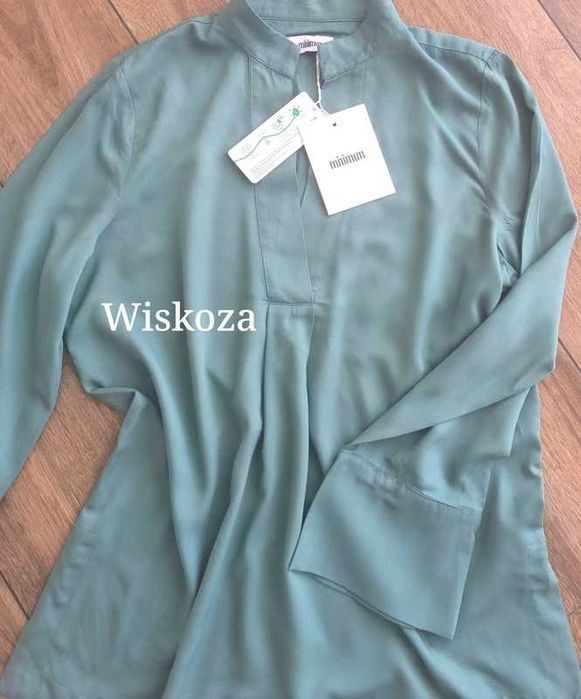 Bluzka koszula damska szałwiowa 100% wiskoza Minimum rozmiar M