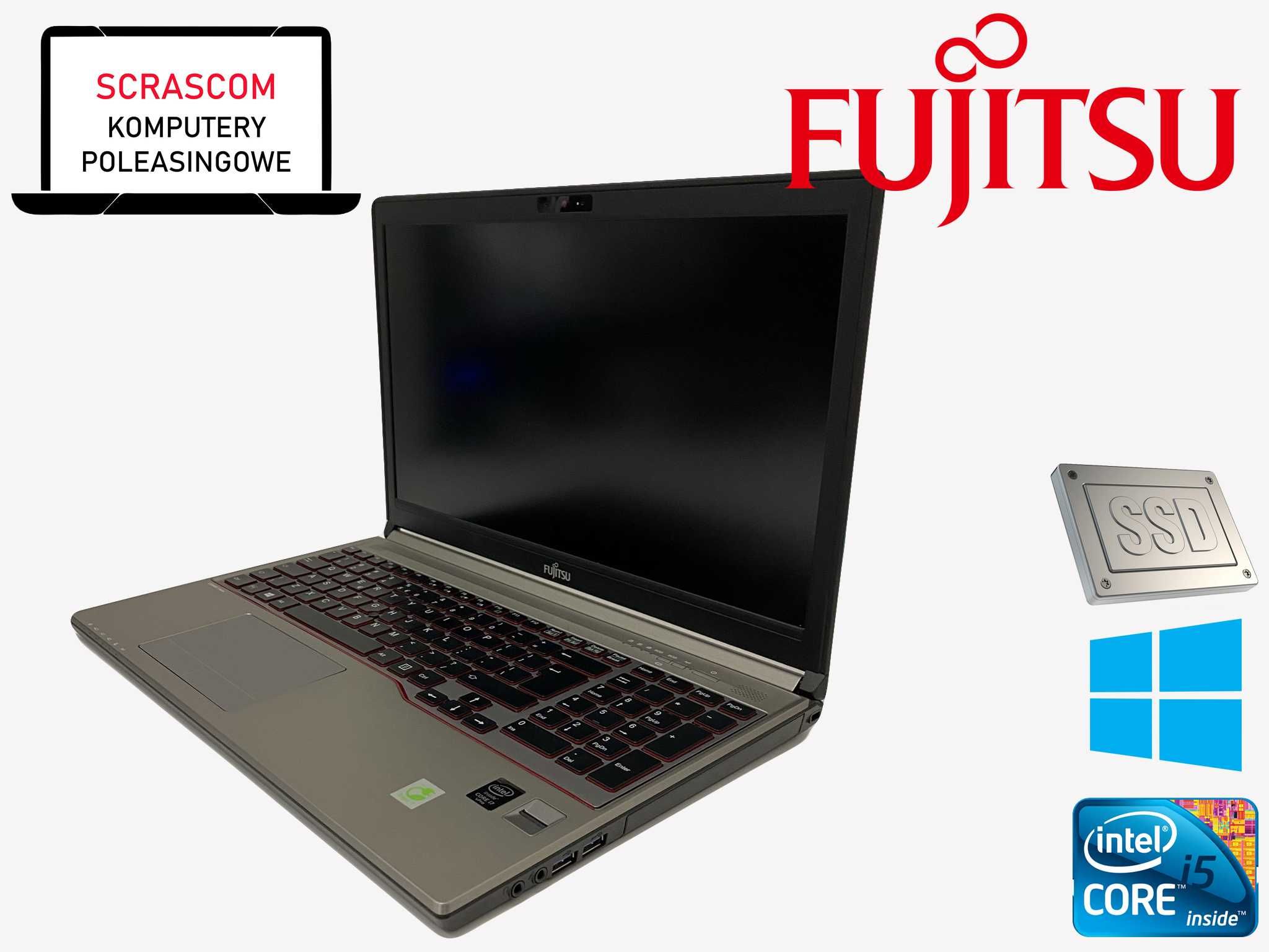 Laptop Notebook Fujitsu LifeBook E756 core i5 8GB RAM 256GB SSD Gwar