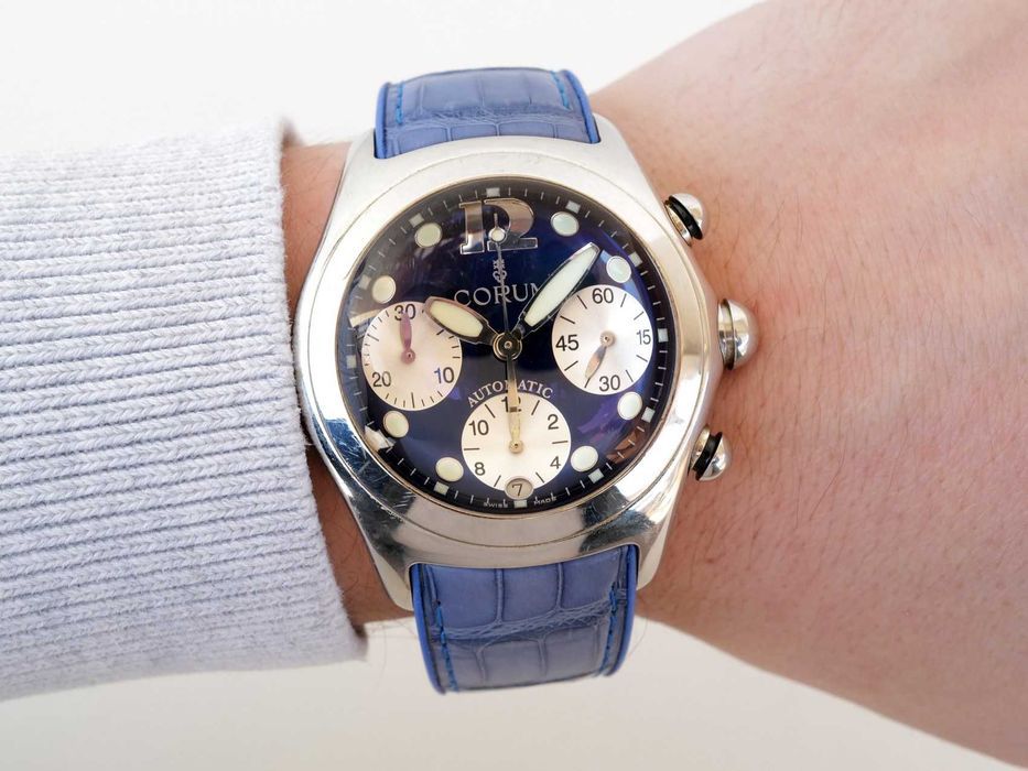 Corum Bubble Chronograph Blue Dial 45mm