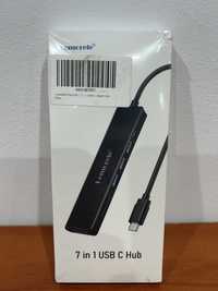 Lemorele Hub USB C, adapter USB C 7 w 1