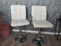 Fotele / krzesła / hokery barowe białe eko skóra 2 szt