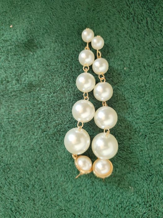 Kolczyki ślubne perły duże