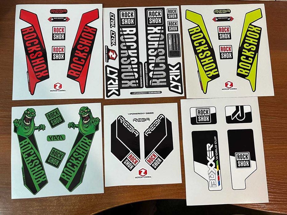 Наклейки на вилку RockShox FOX Marzocchi колекційні