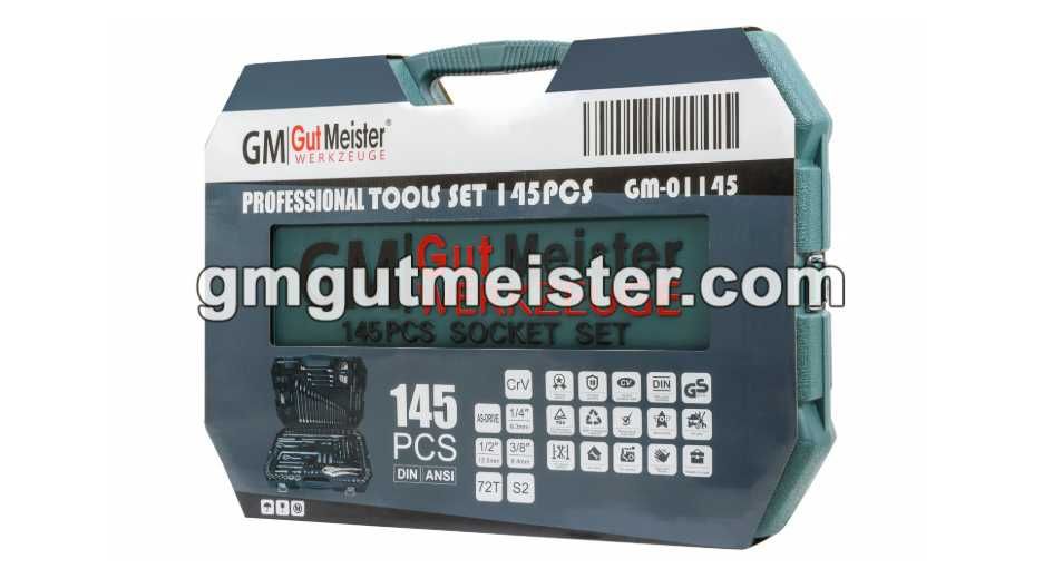 НАБІР ІНСТРУМЕНТІВ GUT MEISTER 145 ШТ. Оригінал 25 р.гарантії GM-01145