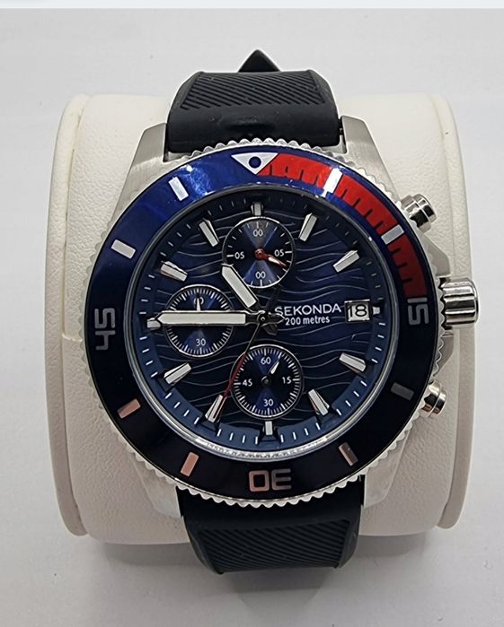 Zegarek SEKONDA chronograph  WR200 diving model 30114.27 PEPSI