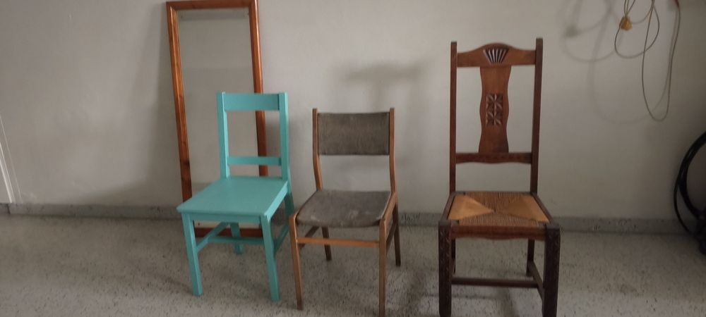 Stół rozkładany PRL Vintage plus krzesła mix itp