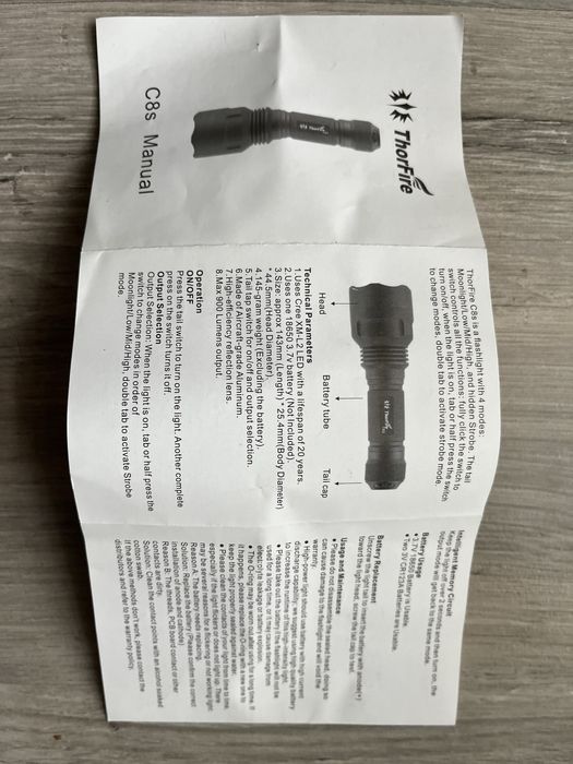 Latarka szperacz ThorFire C8