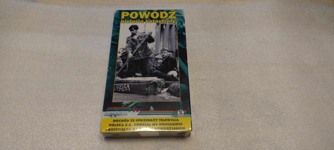 Powódź historia katastrofy VHS film wideo Nowe folia