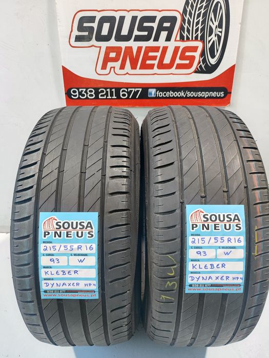 2 pneus semi novos 215-55R16 Kleber - Oferta dos portes