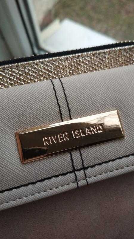 Женский кошелек гаманець золотистый River Island