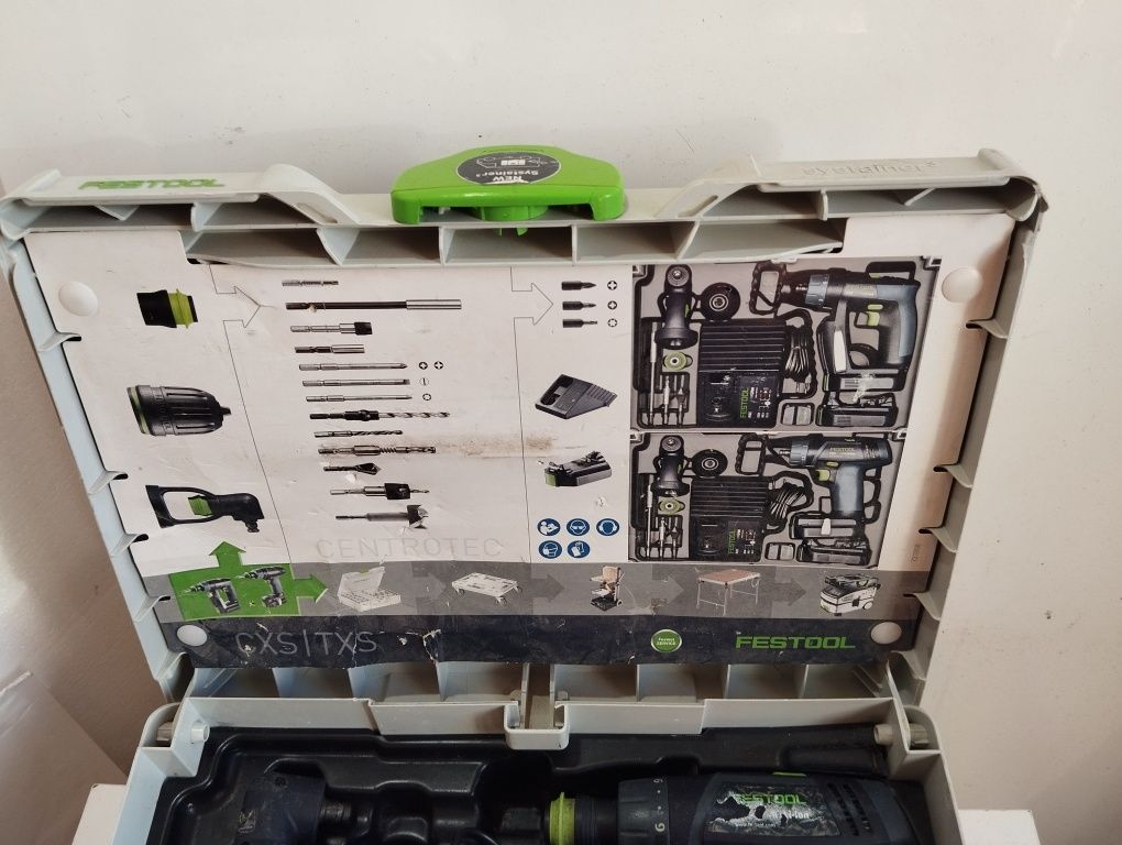 FESTOOL TXS wkrętarka compaktowa z główkami 2x 12v ,2.6ah