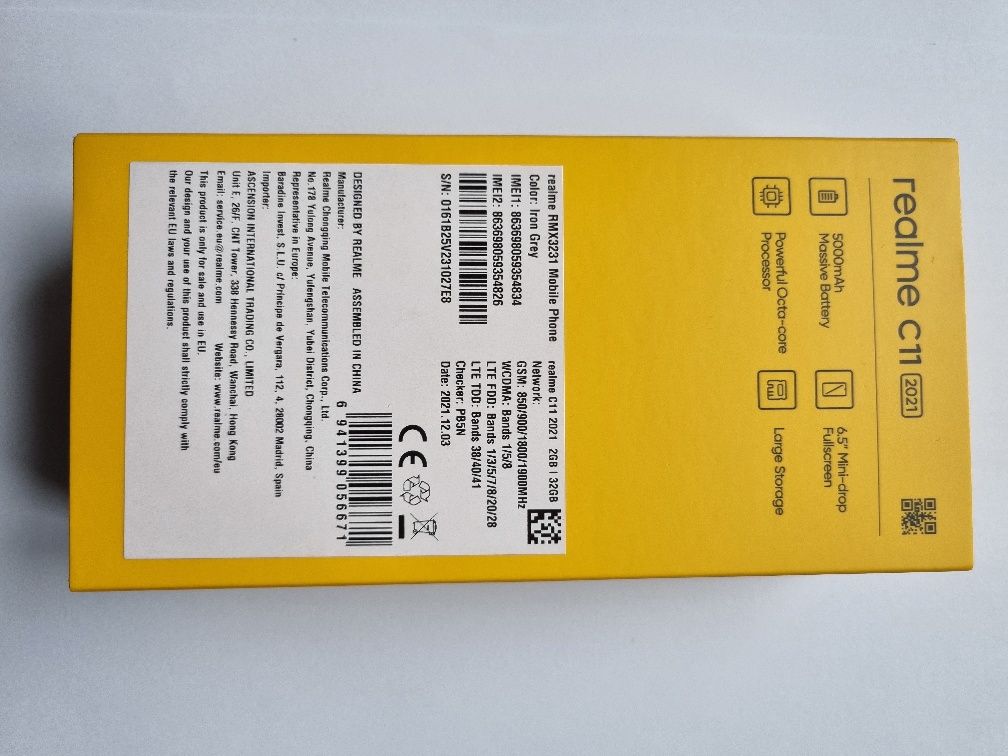 Smartfon Realme C11 32 GB szary , nowy , gwarancja .