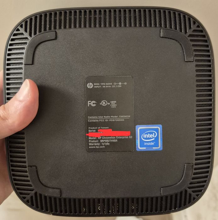 HP chromebox G2 mini pc 120/8Gb intel celeronn