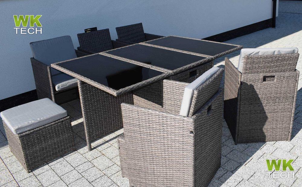 Meble ogrodowe PREMIUM 10 osób NOWE zestaw mebli ogrodowych pokrowiec