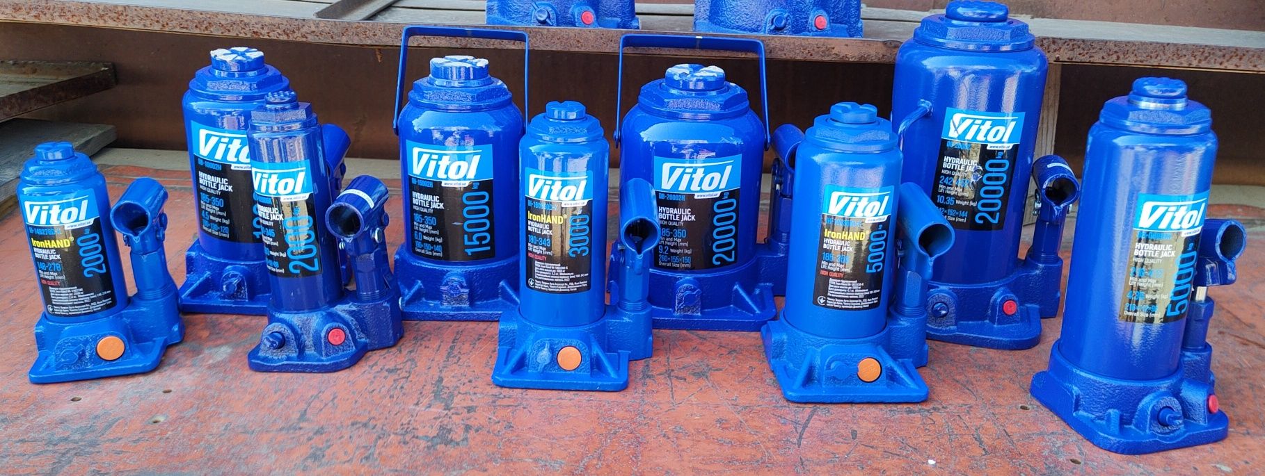 Домкрат Vitol 2т,3т,5т,6т,10т,15т,20т. Для авто фур техніки.