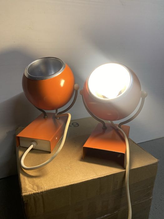 Zestaw kinkiet pomarańczowy space age prl lata 60 lata 70