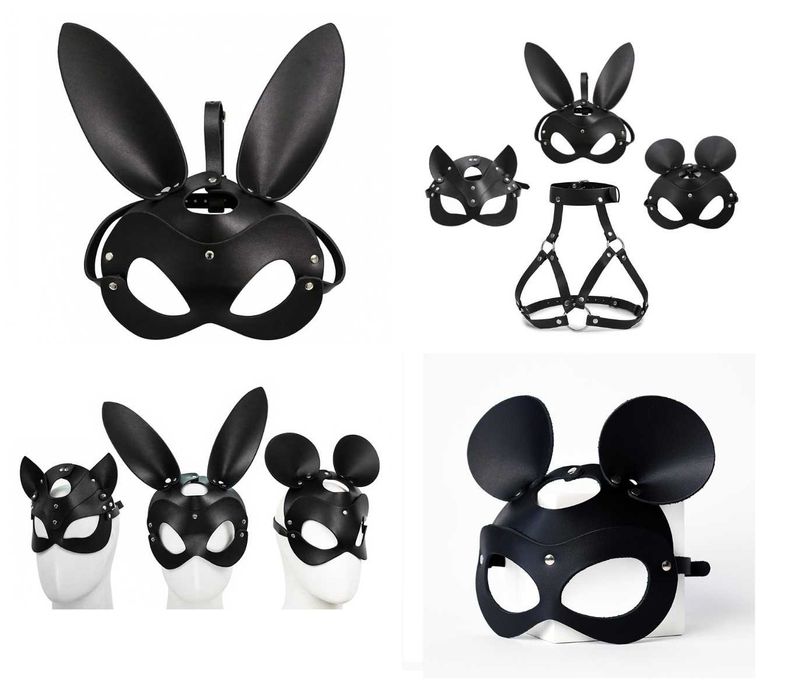 Эротическая игровая маска кролик мышка, сексуальное белье секс білизна