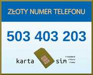 złoty numer telefonu komórkowego - karta SIM 3w1 standard micro nano