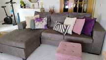 CHAISE LONGUE Cinza escuro