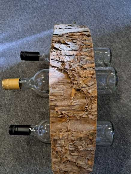 Stojak na butelki Plaster drewna Duży drewniany z butelkami Hand Made