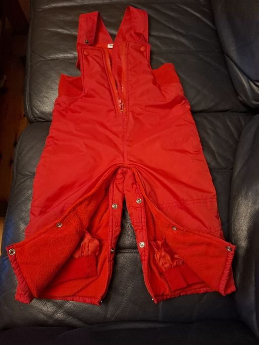 Ocieplane,  nieprzemakalne spodnie Baby na szelki rozmiar 80