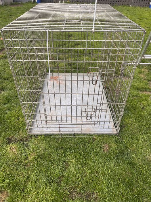 Solidna metalowa duża metalowa klatka kennel dla psa (107x71x81)