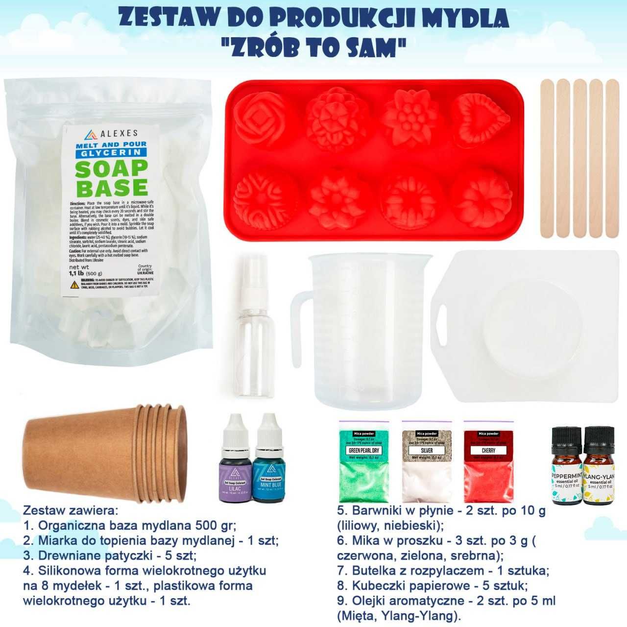 Zestaw do samodzielnego wyrobu mydła Zrób to sam Prezent