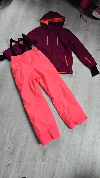 Kombinezon zimowy dziewczęcy rozmiar 146-152 kurtka spodnie zimowe na