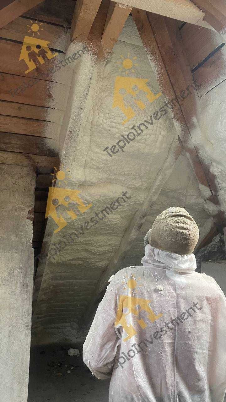 Утеплення пінополіуританом, ППУ, утеплення піною