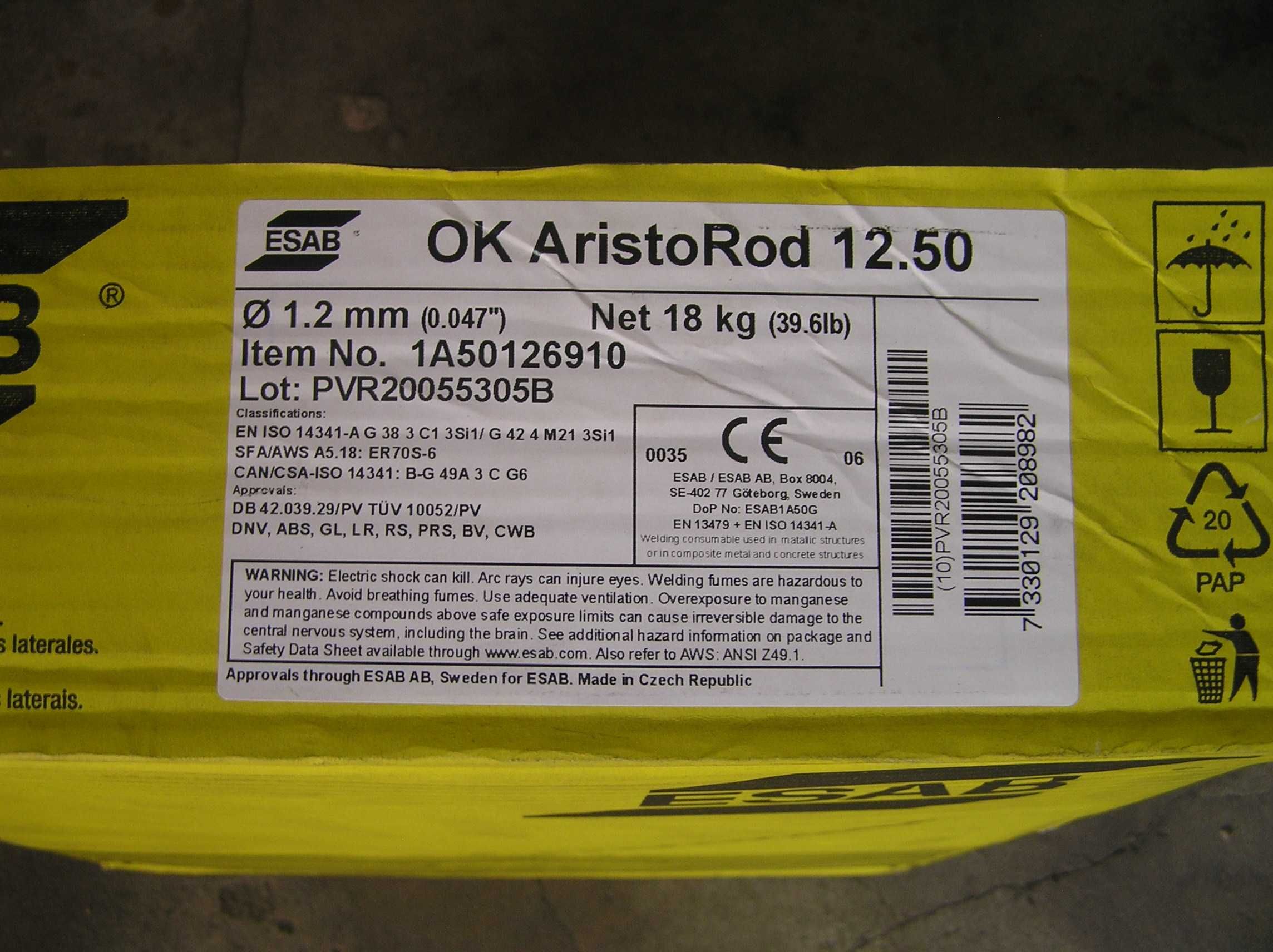 Drut spawalniczy Esab, Ok AristoRod 1,2 18 kg
