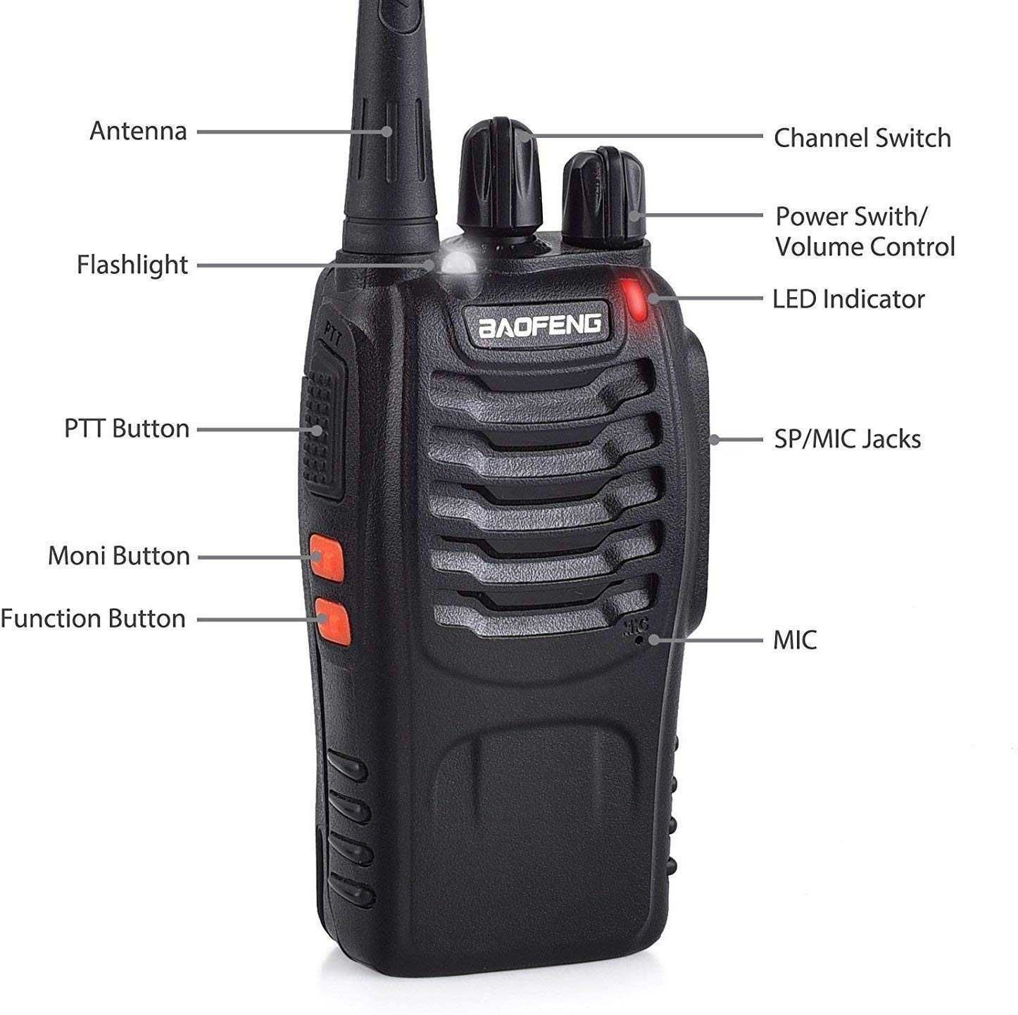 2 x BAOFENG BF-888S Zestaw Walkie Talkie Krótkofalówka PMR BF888S